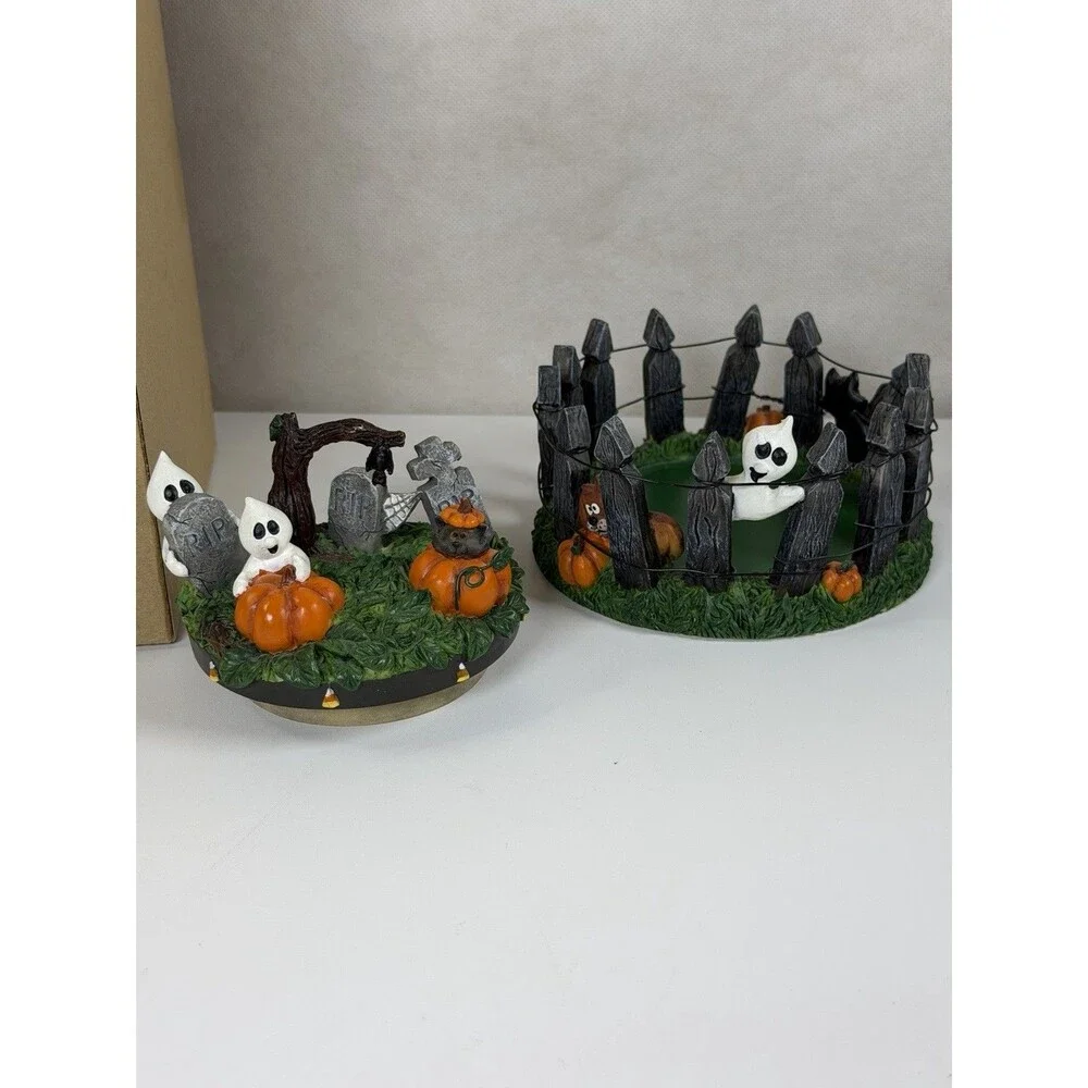 Gold Canyon Pumpkin Harvest Candle Holder Autumn Thanksgiving Vintage Box 82983